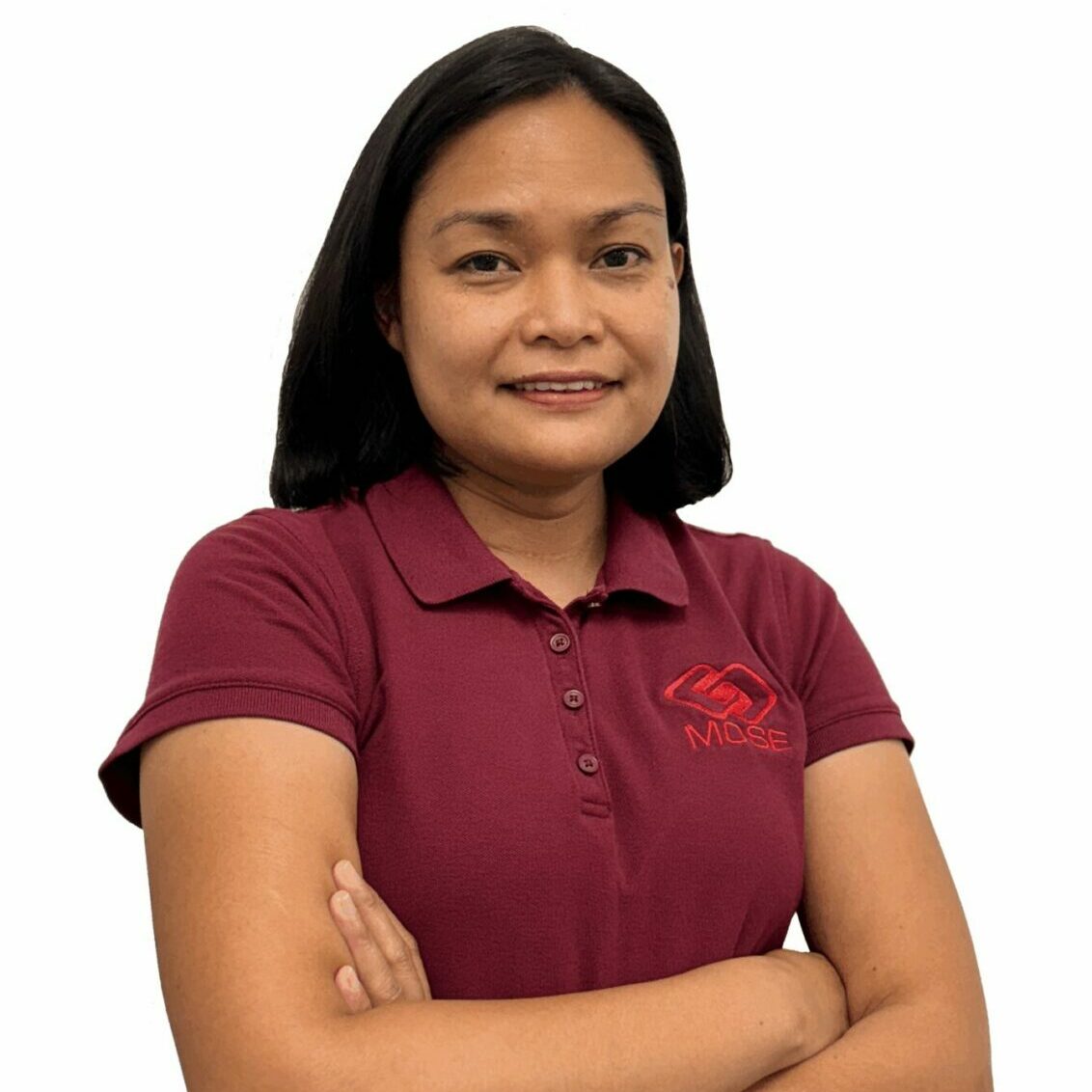 MARIE Halfbody Picture maroon shirt-V1